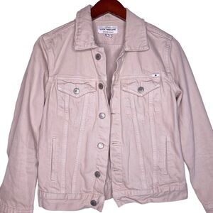 LUCKY BRAND The Tomboy Trucker Button Front Denim Jacket Size Medium in Tan
